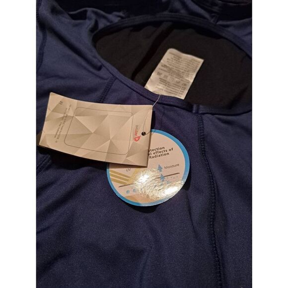 New Small 34 Baleaf Blue Racerback Athletic Training Bathing Suit Swimsuit NWT - Picture 6 of 7